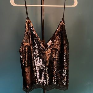 Free People Intimate Sequin Lace Top